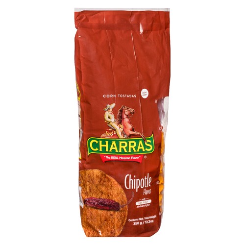 Charras Corn Tostadas Chipotle 350 g