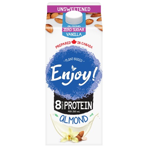 Enjoy! Plant Based Almond Beverage Unsweetened Vanilla 1.75 L