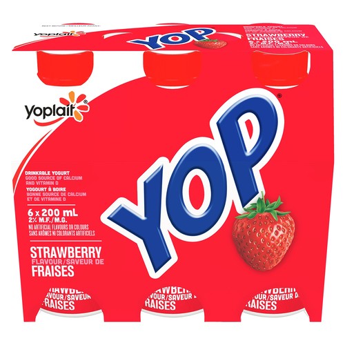 Yoplait Yop Drinkable Yogurt Strawberry 6 x 200 ml