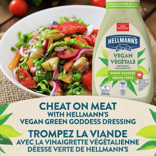 Hellmann'S Vegan Dressing Green Goddess Certified Vegan Condiment 250 ml