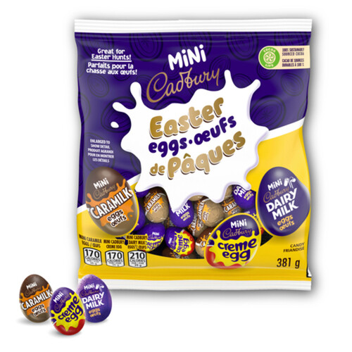 Cadbury Mini Chocolate Easter Eggs Candy Assortment Individually Wrapped 381 g