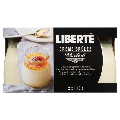 Liberté Dairy Dessert Crème Brûlée 2 x 118 g