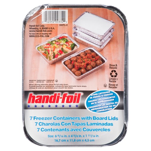 Handi-Foil Freezer Container With Lid 24 oz 7 Pack 