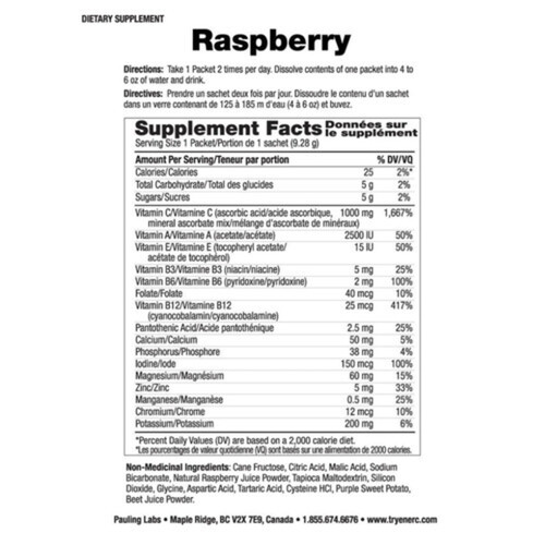 Ener-C Multivitamin Drink Mix Raspberry 30 x 9.28 g