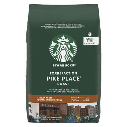 Starbucks Whole Bean Coffee Pike Place Medium Roast 907 g