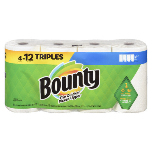Bounty Paper Towel White 2-Ply 4 Rolls  x 135 Sheets 