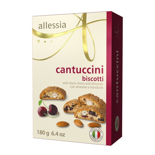 Allessia Cantuccini Biscotti Black Cherry And Almonds 180 g
