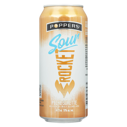 Poppers Alcoholic Beverage Sour Peach 473 ml