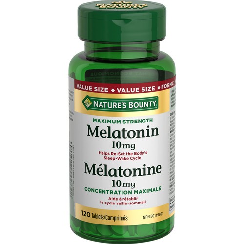 Nature's Bounty Maximum Strength Melatonin 10 mg 120 Tablets 120 EA
