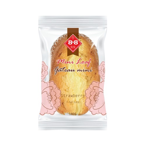 8&8 Strawberry Mini Loaf 180 g (frozen)