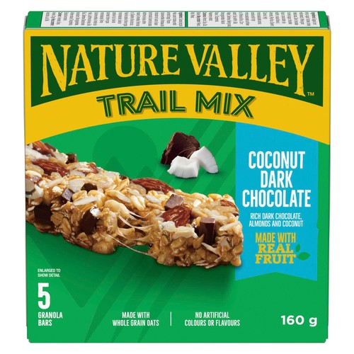 Nature Valley Trail Mix Granola Bars Dark Chocolate Coconut 160 g