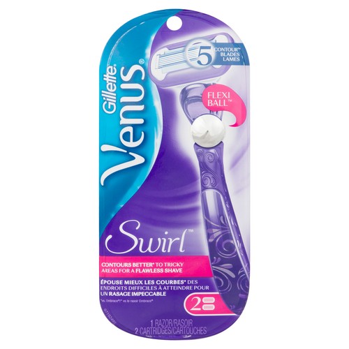 Gillette Venus Swirl Flexi Ball Razor With 2 Blades