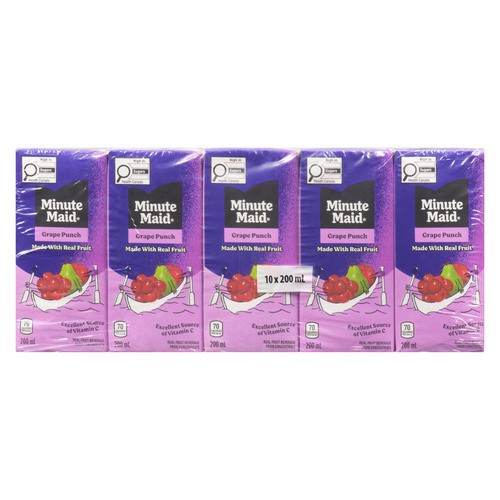 Minute Maid Juice Grape Punch 10 x 200 ml (cartons)