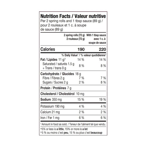 SUMM! Crispy Spring Rolls Pork 6 Count 350 g