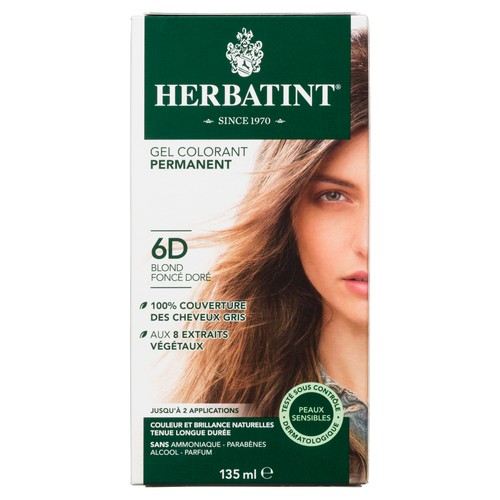 Herbatint Hair Colour 6D Dark Golden Blonde 135 ml