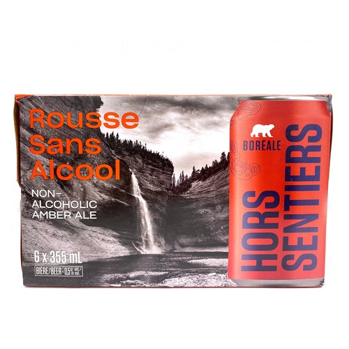 Boreale Rousse Non Alcoholic Beer 6 x 355 ml (cans)
