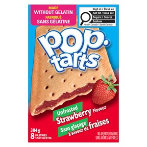 Kellogg's Pop Tarts sans glaçage à saveur de fraises 8 x 48 g