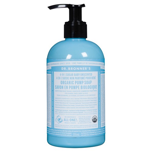 Dr. Bronner's Sugar Baby Soap Unscented 355 ml