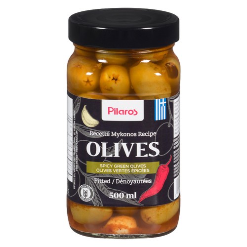 Pilaros Green Olives Pitted Mykonos Recipe Spicy 500 g