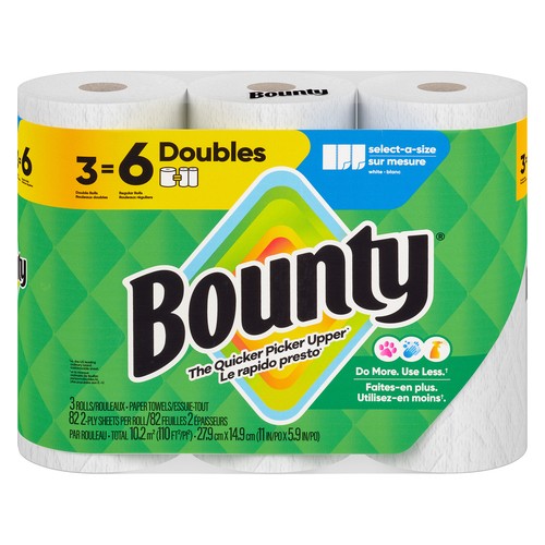 Bounty Essuie-tout 2 plis 3 rouleaux doubles x 82 feuilles