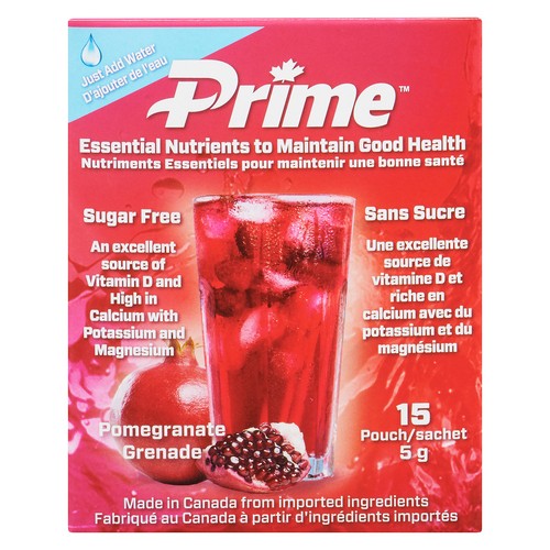 Prime Nutrition Drink Mix Pomegranate Flavor 15 Packs
