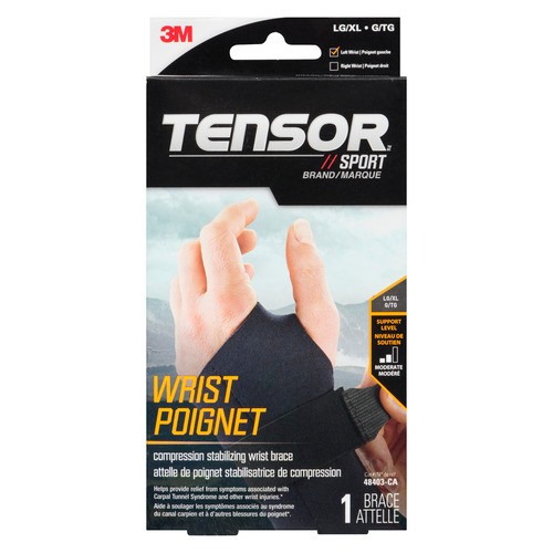 Tensor Sport Compression Stabilizing Wrist Brace Left 1 Count