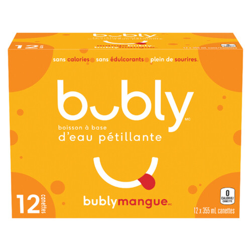 Bubly Sparkling Water Mango 12 x 355 ml (cans)