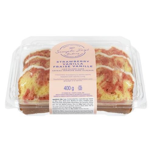 Simple Joys Iced Sliced Cake Strawberry Vanilla 400 g (frozen)