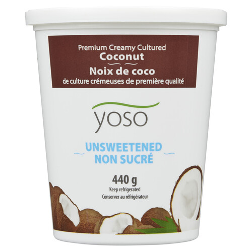 Yoso Yogurt Creamy Cultured Coconut Unsweetened 440 g
