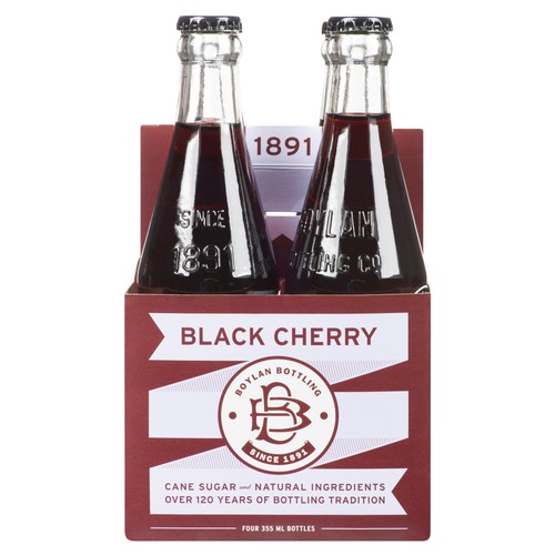 Boylan Soft Drink Black Cherry 4 x 355 ml (bottles)