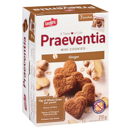 Leclerc Praeventia Wellmune Cookies Ginger 210 g