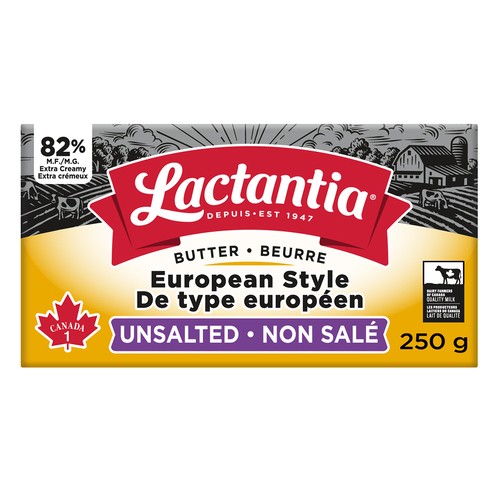 Lactantia European Style Unsalted Butter 82% M.F. 250 g