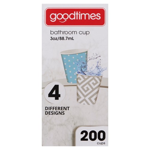 Goodtimes 3 Oz Adult Bathroom Cups 200 Pack