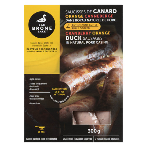 Brome Lake Ducks Natural Casing Duck Sausages Cranberry Orange 300 g