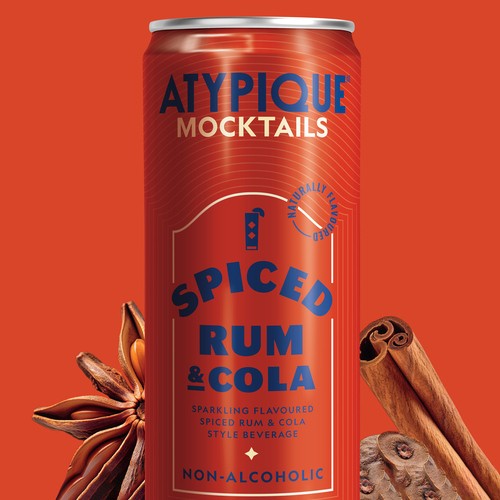 Atypique Non-Alcoholic Mocktail Spiced Rum & Cola 355 ml (can)