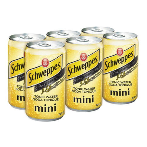 Schweppes Tonic Water 6 x 222 ml (cans)