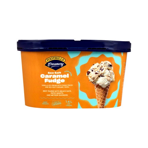 Foothills Creamery Ice Cream Sea Salt Caramel Fudge 1.4 L