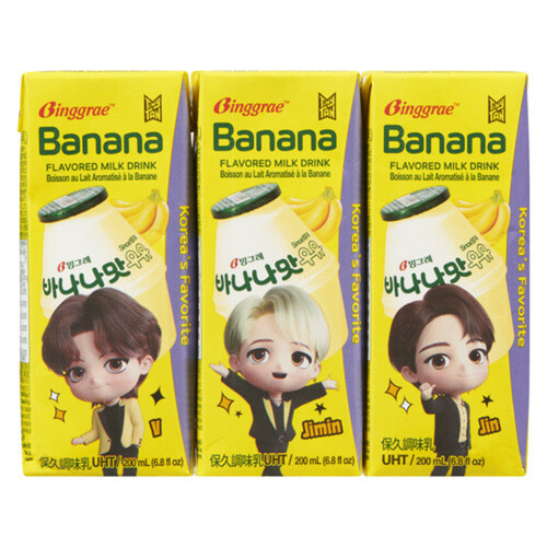 Binggrae Flavored Milk Banana 6 x 200 ml