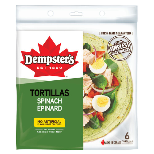 Dempster’s Tortillas Spinach 10-Inch 426 g