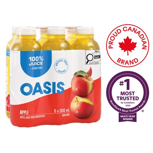 Oasis Classic Juice Apple 6 x 300 ml (bottles)