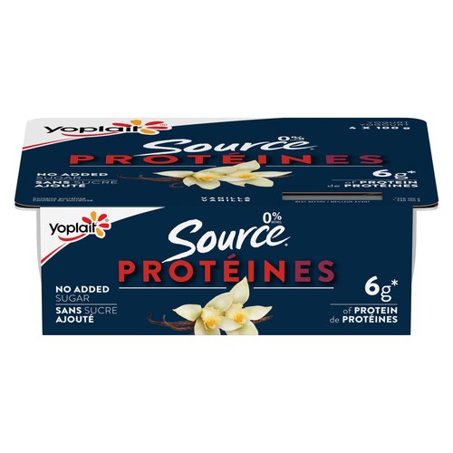 Yoplait Source 0% Yogurt Protein Vanilla 4 x 100 g