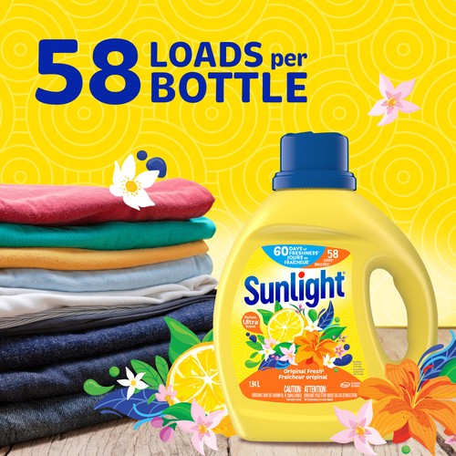 Sunlight Liquid Laundry Detergent Original Fresh 1.94 L