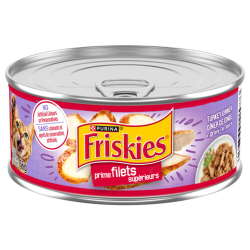 Friskies Wet Cat Food  Prime Filets Turkey Dinner in Gravy 156 g