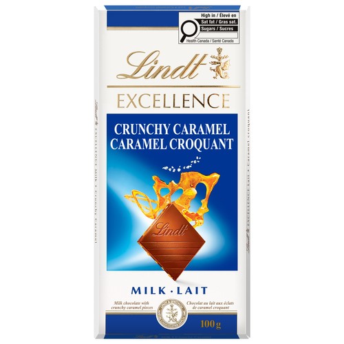 Lindt Excellence Milk Chocolate Bar Crunchy Caramel 100 g