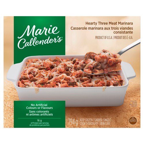 Marie Callender's Frozen Entrée Hearty Three Meat Marinara 794 g