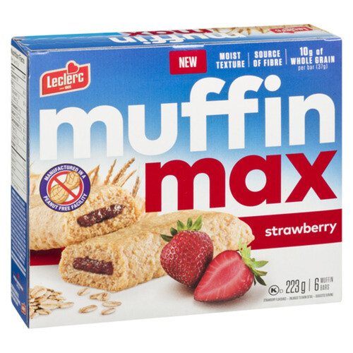 Leclerc Peanut Free Muffin Max Bars Strawberry 223 g