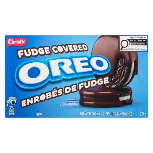 Christie Oreo Sandwich Cookies Fudge Covered 224 g