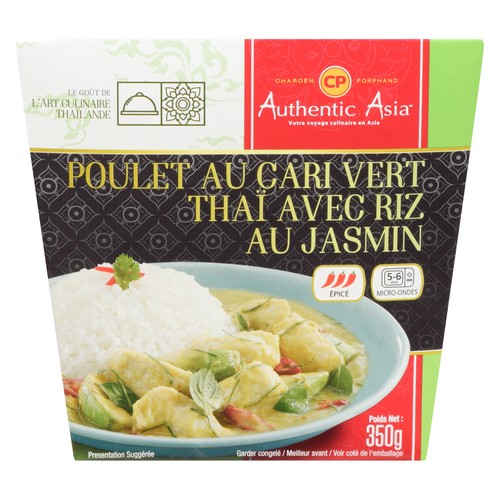 CP Green Curry Chicken with Jasmine Rice Chicken and Rice 350 g (frozen)
