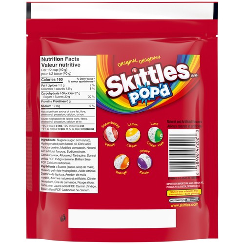 Skittles Pop'd Freeze Dried Candy Original 155 g