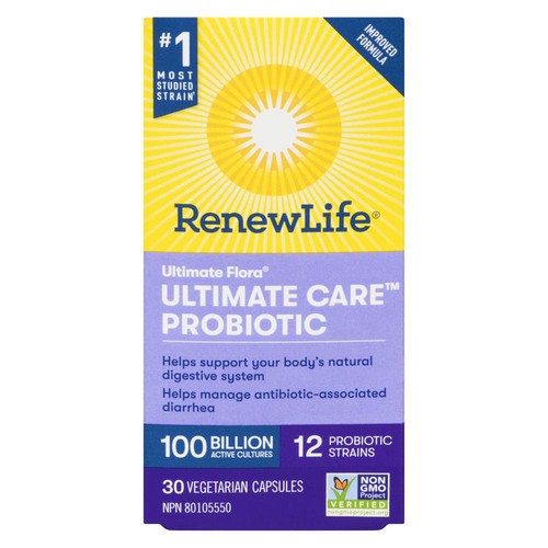 Renew Life Ultimate Flora Probiotic Ultimate Care Vegetarian Capsules 30 Count